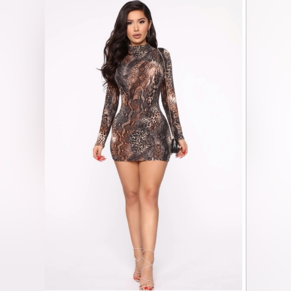fashion nova animal print mini dress